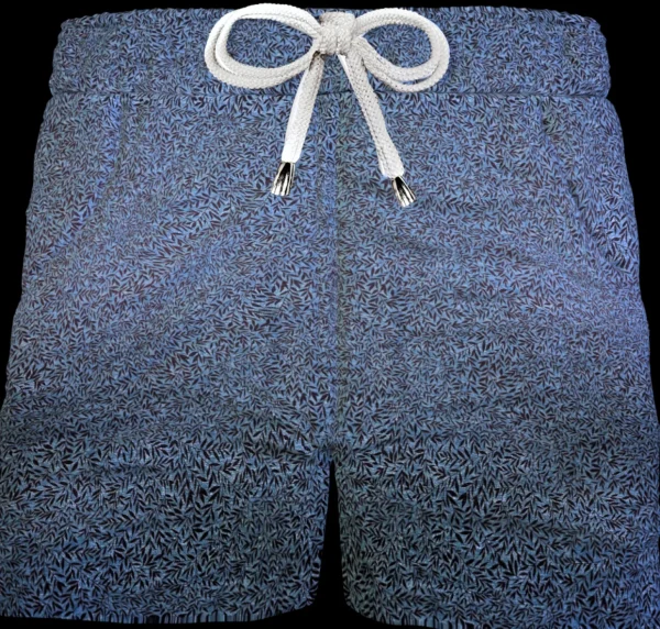 Bermuda Pantaloncino Blue Denim Fantasia Puro Cotone Shorts 2 tasche laterali Made in Italy
