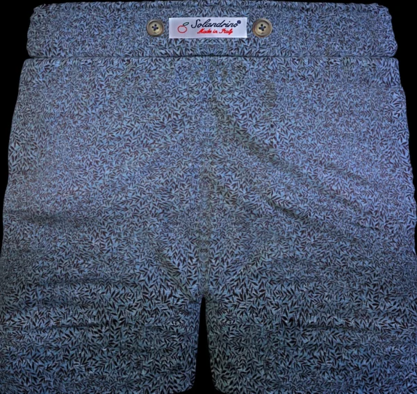 Bermuda Pantaloncino Blue Denim Fantasia Puro Cotone Shorts 2 tasche laterali Made in Italy