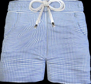 Bermuda Pantaloncino puro cotone popeline fantasia Pied de poule Shorts 2 tasche laterali Made in Italy