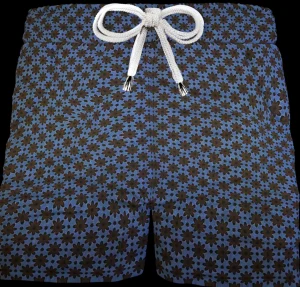 Bermuda Pantaloncino puro cotone fantasia Blue Denim Shorts 2 tasche laterali Made in Italy