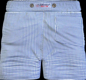 Bermuda Pantaloncino puro cotone popeline fantasia Pied de poule Shorts 2 tasche laterali Made in Italy