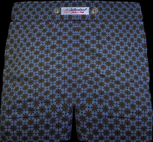 Bermuda Pantaloncino puro cotone fantasia Blue Denim Shorts 2 tasche laterali Made in Italy
