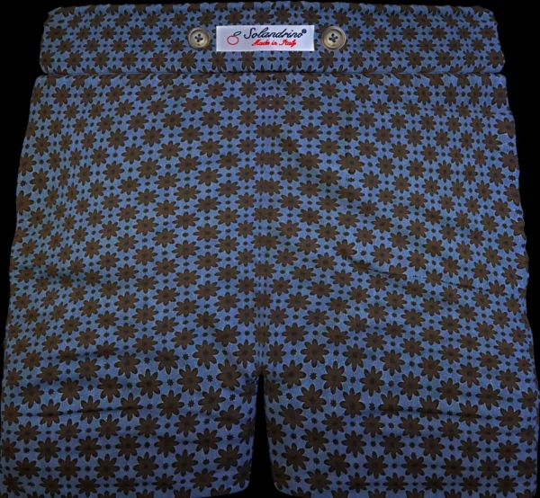 Bermuda Pantaloncino puro cotone fantasia Blue Denim Shorts 2 tasche laterali Made in Italy