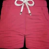 Bermuda Pantaloncino Rosso Puro cotone fantasia Shorts 2 tasche laterali Made in Italy