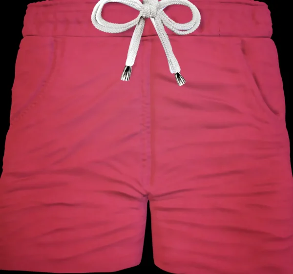 Bermuda Pantaloncino Rosso Puro cotone fantasia Shorts 2 tasche laterali Made in Italy