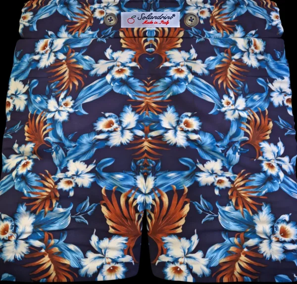 Bermuda Shorts Fantasia Hawaii Fresca Viscosa cotone  Pantaloncino 2 tasche laterali Made in Italy