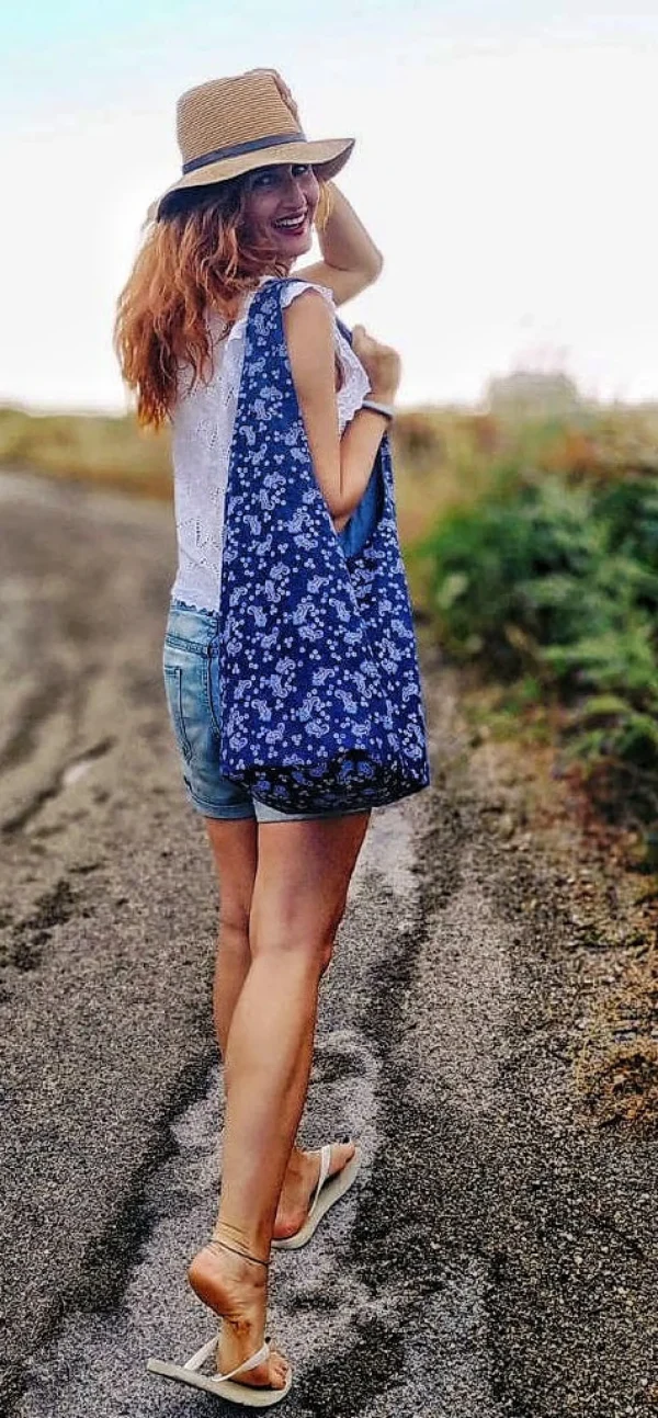 Borsa Mare in tessuto cotone fashion paisley 18 Made in Italy