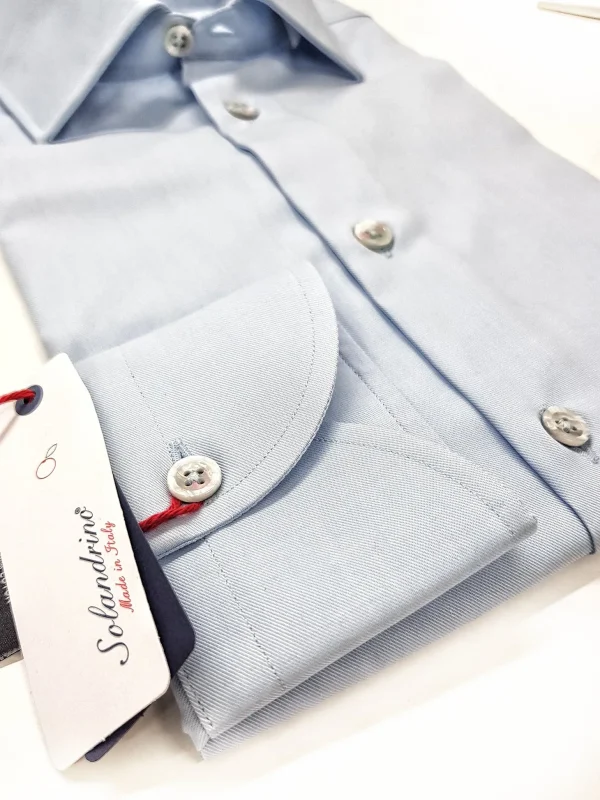 Camicia Azzurra puro cotone TWILL elegante formal