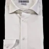 Camicia Bianca formale popeline bianco liscio cotone made in italy