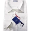 Camicia Bianca Nido d'ape PIN POINT cotone armaturato made in italy