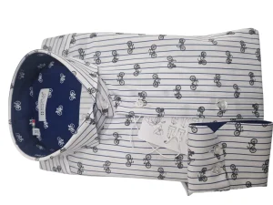 Camicia Bike Fantasia Bicicletta Rigata Made in Italy