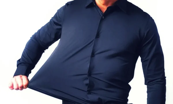 Camicia Blu Stretch No Stiro No Piega No Iron anti alone made in italy massima traspirabilità