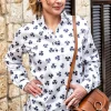 Camicia Donna Camicione chiuso a polo cotone fantasia made in Italy woman shirt