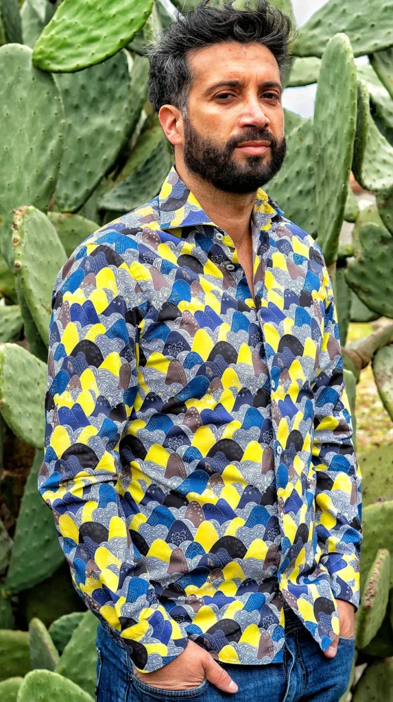 Camicia Fashion fantasia design puro cotone made in italy