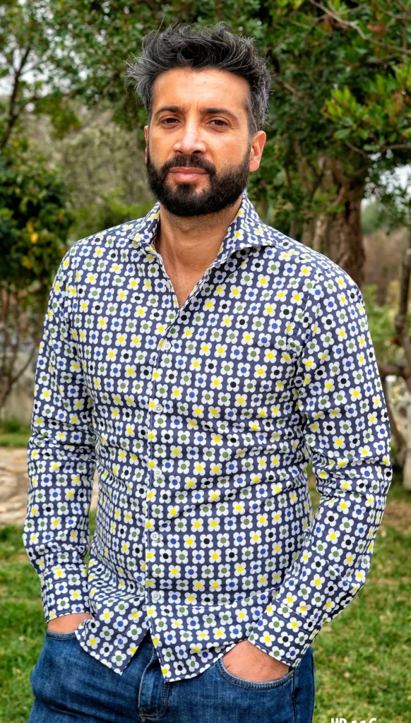 Camicia Fashion fantasia design puro cotone made in italy
