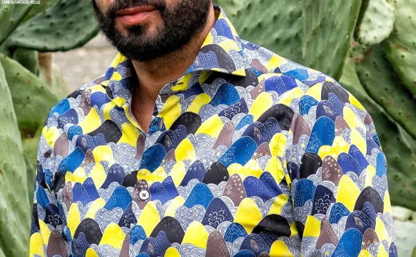 Camicia Fashion fantasia design puro cotone made in italy