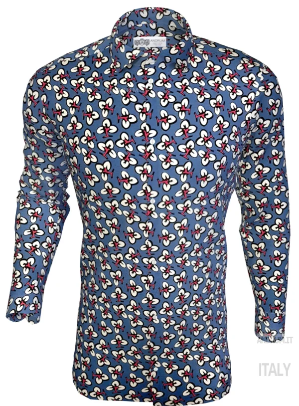 Camicia Fashion fantasia design trifoglio cotone