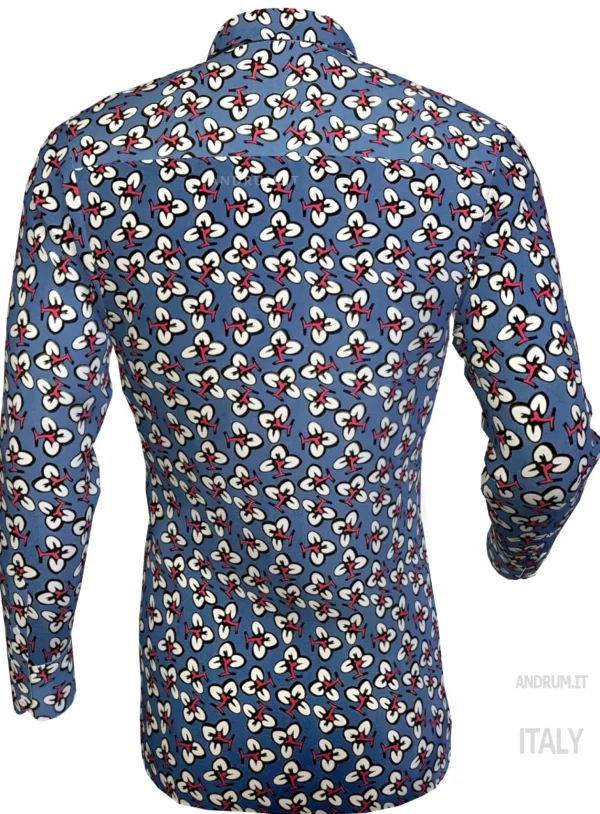 Camicia Fashion fantasia design trifoglio cotone