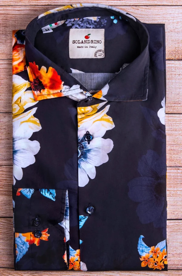 Camicia fiorata Fashion cotone fantasia cotone made in italy