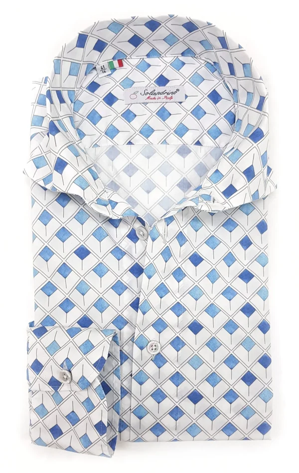 Camicia puro cotone fantasia stampata design cotone made in italy Shirt print Fantasy