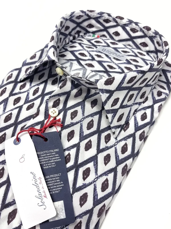 Camicia puro cotone fantasia stampata design cotone made in italy Shirt print Fantasy