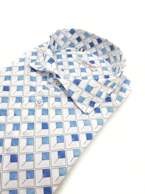 Camicia puro cotone fantasia stampata design cotone made in italy Shirt print Fantasy