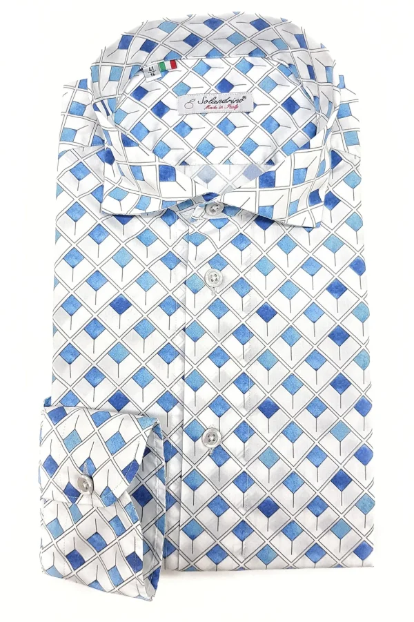 Camicia puro cotone fantasia stampata design cotone made in italy Shirt print Fantasy