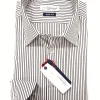Camicia uomo cotone a righe marroni made in Italy
