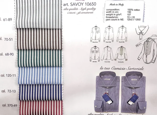 Camicia Uomo puro cotone a righe verdone verde inglese  alta qualità bacchettino rigato titolo 120 made in italy