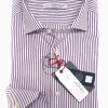 Camicia Uomo rigata viola Lilla puro cotone  alta qualità- Stripe light purple shirt
