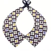 Colletto Donna fashion Design Quadrifoglio Moro collarino cotone