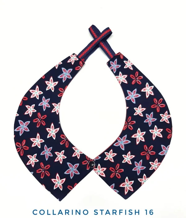 Colletto Donna fashion Design Red Starfish collarino cotone