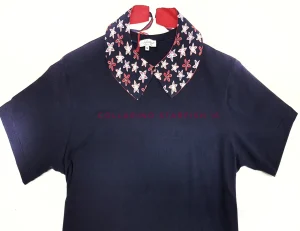 Colletto Donna fashion Design Red Starfish collarino cotone