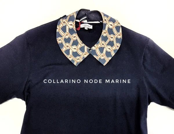 Colletto Donna fashion Design collarino Node Marine cotone