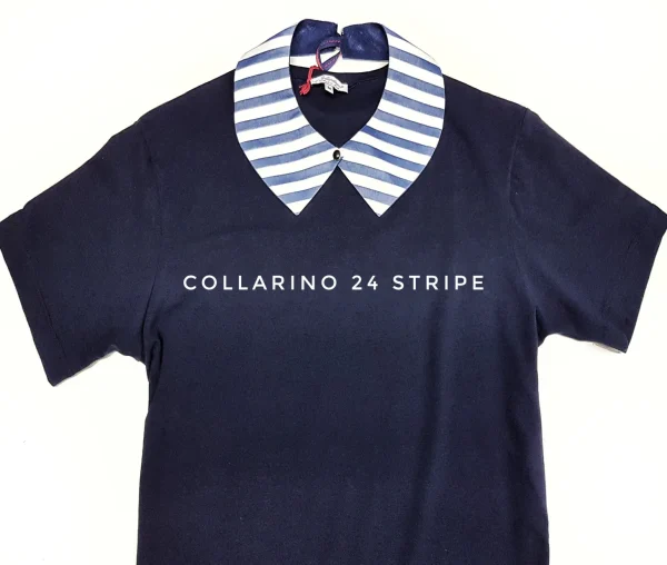 Colletto Donna fashion Design Stripe 24 collarino 100% cotone