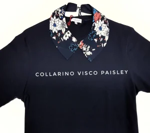 Colletto Donna fashion Design Visco Paisley collarino cotone