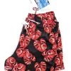 Costume da Bagno fantasia Holiday Red slip interno  morbido tessuto asciugatura rapida Boxer mare uomo fantasia Holiday flower Red con 2 tasche laterali Made in Italy