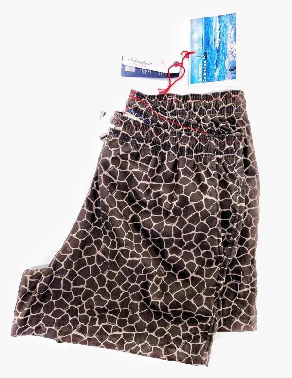 Costume da Bagno fantasia SAFARI slip interno  morbido tessuto asciugatura rapida Boxer mare uomo fantasia SAFARI con 2 tasche laterali Made in Italy