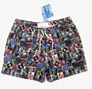Costume da Bagno fantasia Club slip interno  morbido tessuto asciugatura rapida Boxer mare uomo fantasia Club  con 2 tasche laterali Made in Italy
