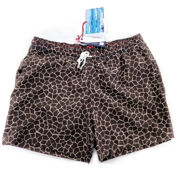 Costume da Bagno fantasia SAFARI slip interno  morbido tessuto asciugatura rapida Boxer mare uomo fantasia SAFARI con 2 tasche laterali Made in Italy