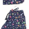 Costume da Bagno in morbido tessuto slip interno  asciugatura rapida Boxer mare Uomo fantasia Mongolfiera blu con 2 tasche laterali Made in Italy