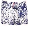 Costume da Bagno slip interno  in 100% cotone fantasia blu bianco floreale 2 tasche laterali Uomo Boxer mare Made in Italy
