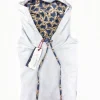 Felpa Bianca con Cappuccio Design node Marine  made in Italy Fantasia  100% cotone - Sweatshirt hoodie
