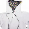 Felpa Bianca con Cappuccio Design Street art made in Italy Fantasia 100% cotone - Unisex Sweatshirt White Hoodie