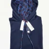 Felpa Blu con Cappuccio Design star denim made in Italy Fantasia  100% cotone -  UNISEX Sweatshirt Blue hoodie