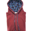Felpa Bordeaux  con Cappuccio Design star denim made in Italy Fantasia 100% cotone -  Unisex Sweatshirt bordeaux Hoodie