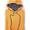 Felpa giallo ocra  con Cappuccio Design musicassetta made in Italy Fantasia 100% cotone -  Unisex Sweatshirt yellow Hoodie