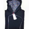 Felpa Nera con Cappuccio design trifoglio  made in Italy Fantasia 100% cotone  Unisex Sweatshirt black Hoodie