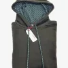 Felpa Verdone con Cappuccio Design Pois verde inglese made in Italy Fantasia 100% cotone - Unisex Sweatshirt Dark Green Hoodie