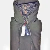 Felpa Verdone militare con Cappuccio Design Urban Jungle made in Italy Fantasia 100% cotone -  Unisex Sweatshirt dark green  Hoodie